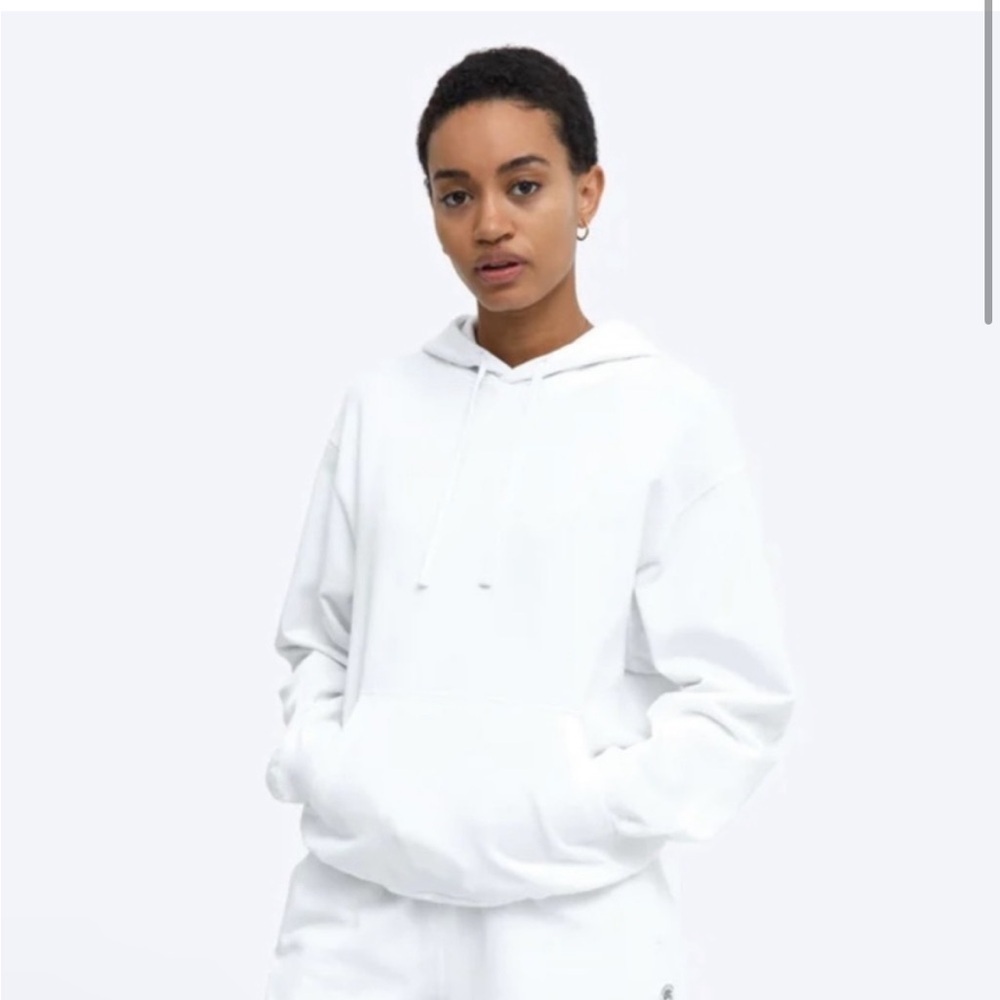 NWOT Reigning Champ Hoodie Lightweight Terry Relax Pullover White Oversized XS S